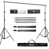 BDDFOTO Kit de Soporte de Estante de Fondo Ajustable de 2×3 Metros para Retrato, fotografía de Productos y grabación de Video, con Bolsa de Lona portátil