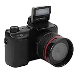 Cámara Micro SLR, 1080P Cámara Réflex Digital Compacta Retro con Pantalla de 180 Grados Flip 2 Pulgadas, Zoom 4X, Filtros de Soporte y Luz de Relleno, para Fotografía de Video