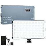 ENEGON 4000mAh Recargable Luz de Vídeo LED Bicolor Montable con Mini Panel para Cámaras DSLR Profesionales | Iluminación de Vídeo Foto | Se Adapta a iPhone, Sony, Canon, Nikon, Fuji, Panasonic y más