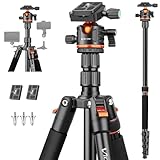 Victiv 78.7″/ 200cm Tripode Camara, Trípode Cámara Reflex de Viaje Ligero y Compacto de Aluminio, Tripode para Movil Panorámico 360° Tripode Fotografia, Trípode Monopod de Vídeo para Canon Nikon Sony