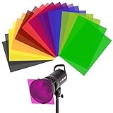 WEINIDASI 20 Piezas Filtros de Colores Transparentes Gelatinas Fotográficas superpuestas,Fotográfico de Compensación Corrección de Color Transparente Flash Filter Película Cámara Foco Estroboscópico